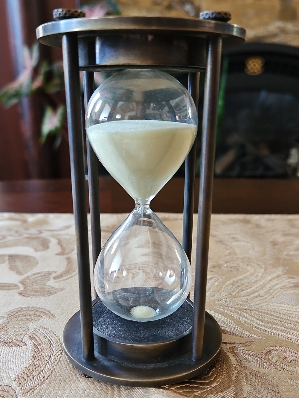 Brass & Glass Mini Hourglass Sand Timer